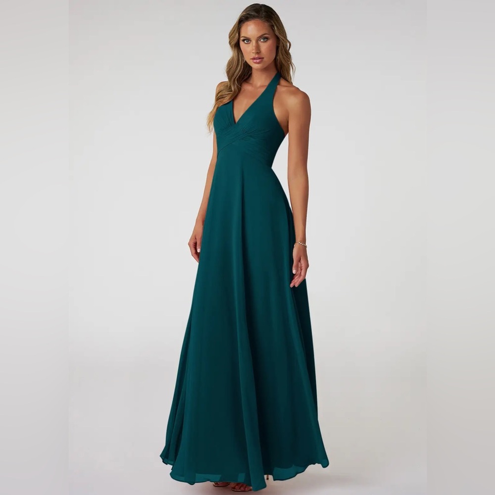 Azazie Tessie Dress- Pine